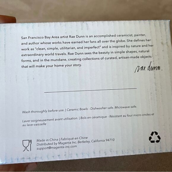 Rae Dunn Savor and Enjoy Square Bowl set NEW Green - Picture 4 of 5